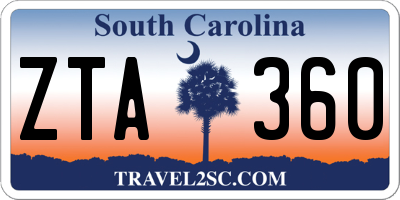 SC license plate ZTA360