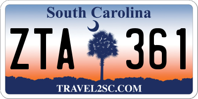 SC license plate ZTA361