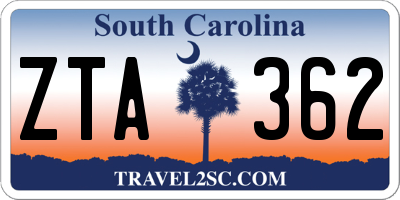 SC license plate ZTA362