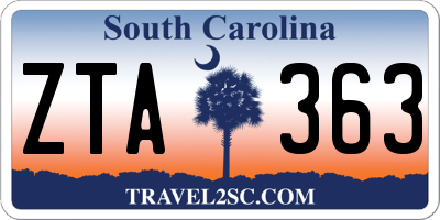 SC license plate ZTA363