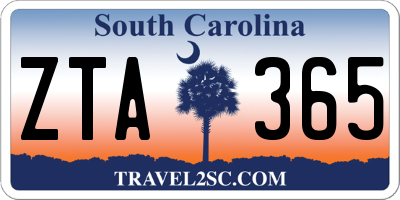 SC license plate ZTA365
