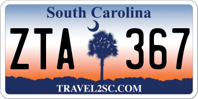 SC license plate ZTA367