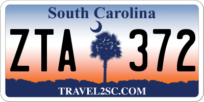 SC license plate ZTA372