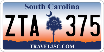 SC license plate ZTA375