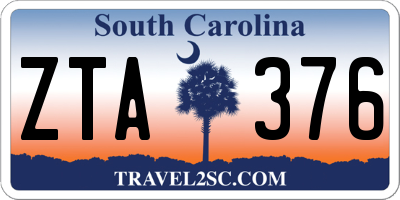 SC license plate ZTA376