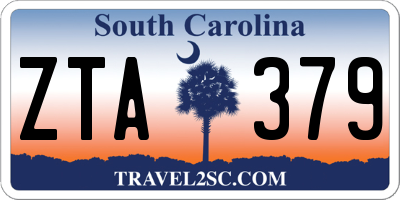 SC license plate ZTA379