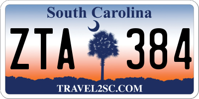 SC license plate ZTA384