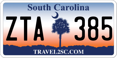 SC license plate ZTA385