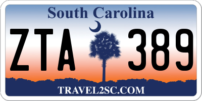 SC license plate ZTA389