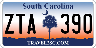 SC license plate ZTA390