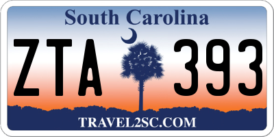 SC license plate ZTA393
