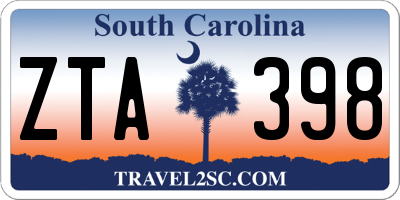 SC license plate ZTA398