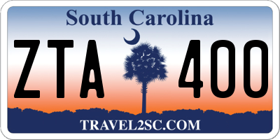 SC license plate ZTA400