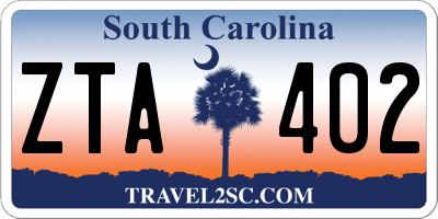 SC license plate ZTA402