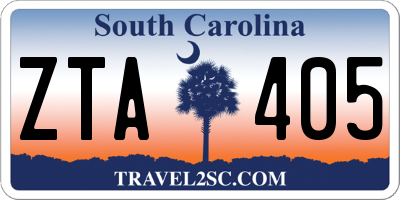 SC license plate ZTA405