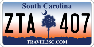 SC license plate ZTA407