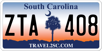 SC license plate ZTA408