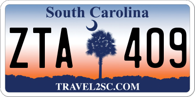 SC license plate ZTA409