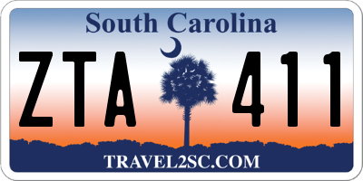 SC license plate ZTA411
