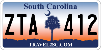 SC license plate ZTA412