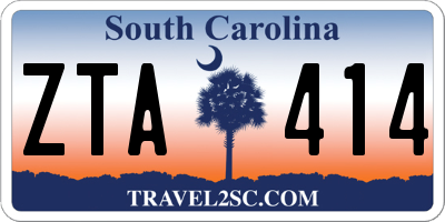 SC license plate ZTA414