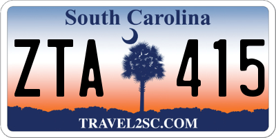SC license plate ZTA415
