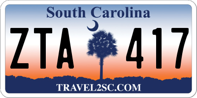 SC license plate ZTA417