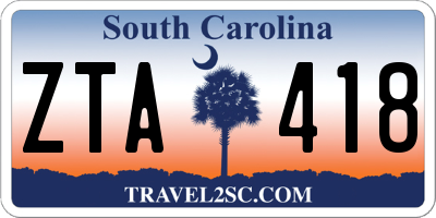 SC license plate ZTA418