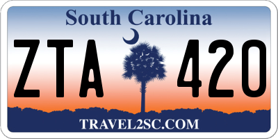 SC license plate ZTA420