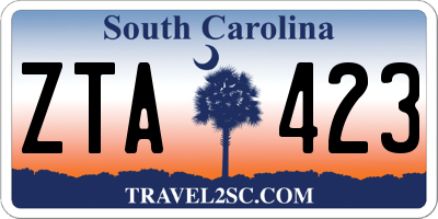 SC license plate ZTA423