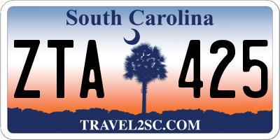 SC license plate ZTA425