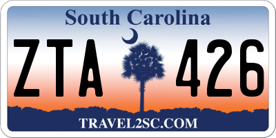 SC license plate ZTA426