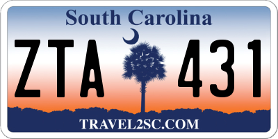 SC license plate ZTA431