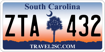 SC license plate ZTA432