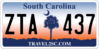 SC license plate ZTA437