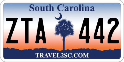 SC license plate ZTA442