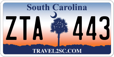 SC license plate ZTA443