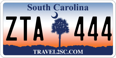 SC license plate ZTA444