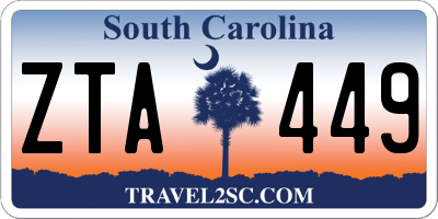 SC license plate ZTA449