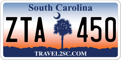 SC license plate ZTA450