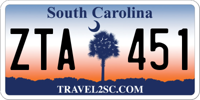 SC license plate ZTA451