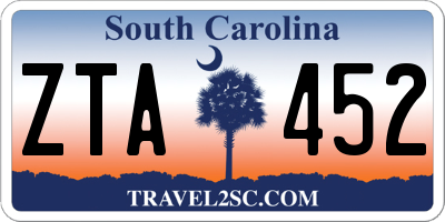 SC license plate ZTA452