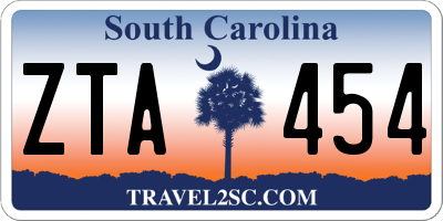 SC license plate ZTA454