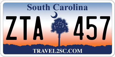 SC license plate ZTA457