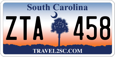 SC license plate ZTA458