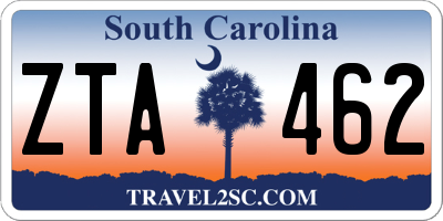 SC license plate ZTA462