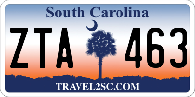 SC license plate ZTA463