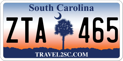 SC license plate ZTA465