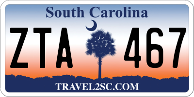SC license plate ZTA467