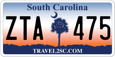 SC license plate ZTA475